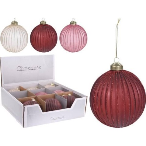 SFERA VETRO GLITTER 80MM 3ASS